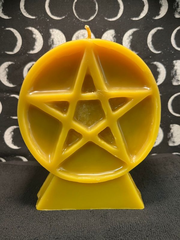 Pentacle Beeswax Candle