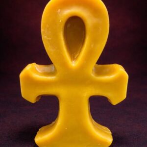 Ankh Beeswax Candle - honeycomb