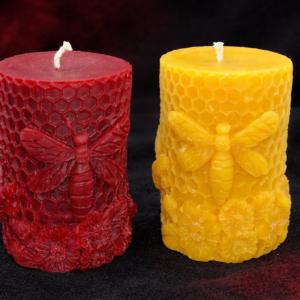 Bee Pillar Beeswax Candle