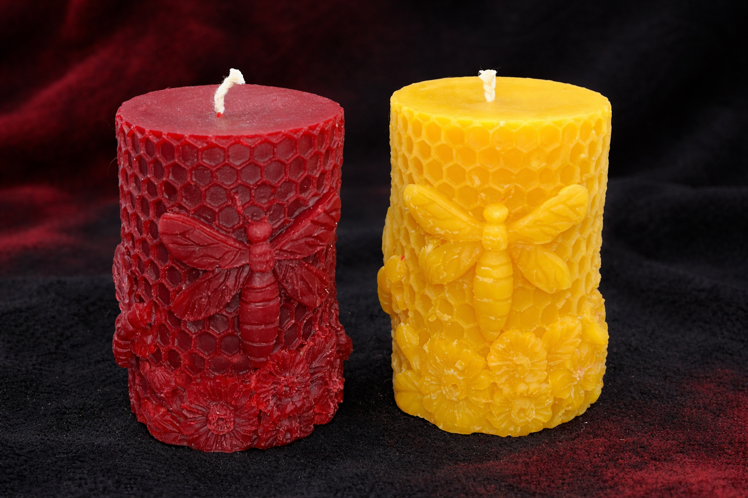 Bee Pillar Beeswax Candle