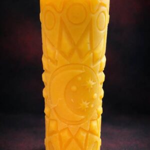 Celestial Beeswax Pillar - honeycomb