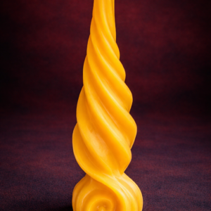Twist and Swirl Beeswax Pillar Candle