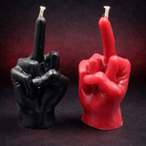 Middle Finger Beeswax Candle