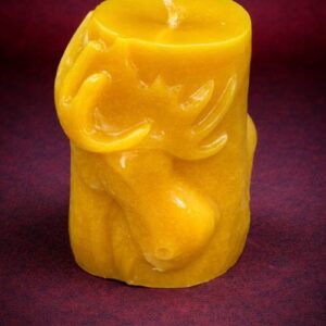 Moose Pillar Beeswax Candle