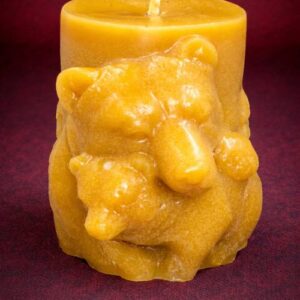 Mother Bear and Cub Beeswax Candle