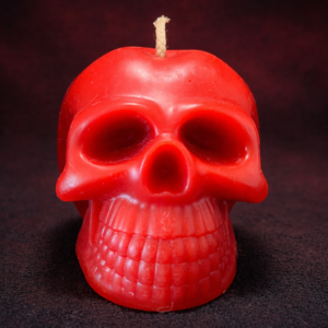 Large Skull Beeswax Candle