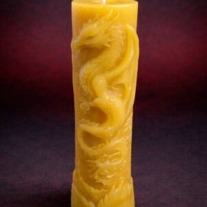 Dragon Pillar Beeswax Candle