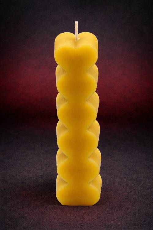 Heart Stack Beeswax Candle