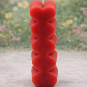 Heart Stack Beeswax Candle