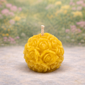 Rose Ball Beeswax Candle