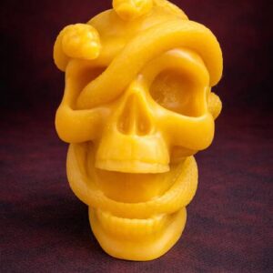 Serpent and Skull Candle - honeycomb